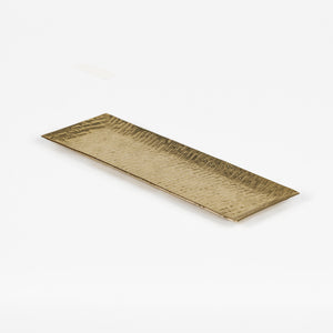 Relish Rectangular Metal Platter, Set Of 3 - Gold