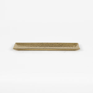 Relish Rectangular Metal Platter, Set Of 3 - Gold