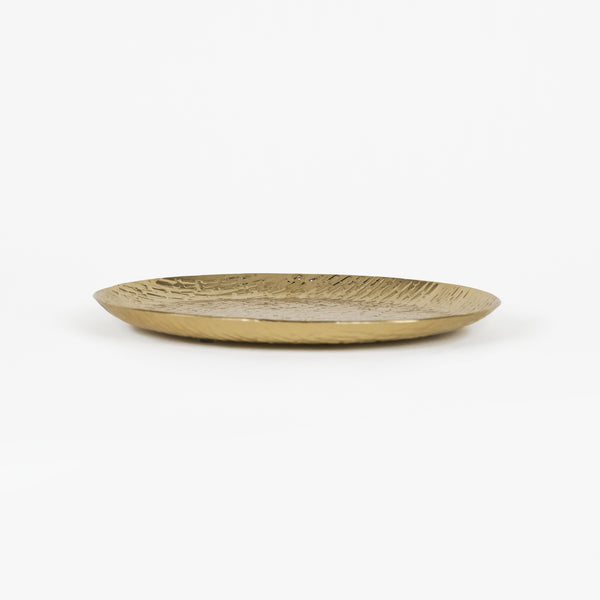 Relish Round Metal Platter, Set of 2 - Gold