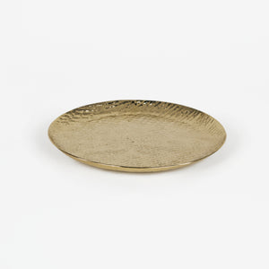 Relish Round Metal Platter, Set of 2 - Gold