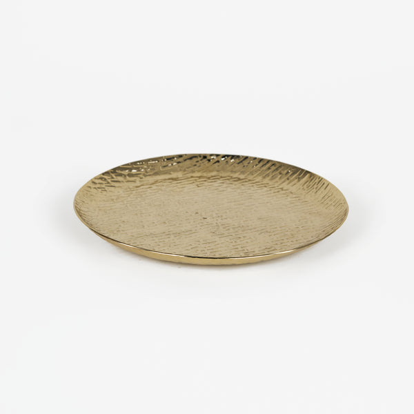 Relish Round Metal Platter, Set of 2 - Gold