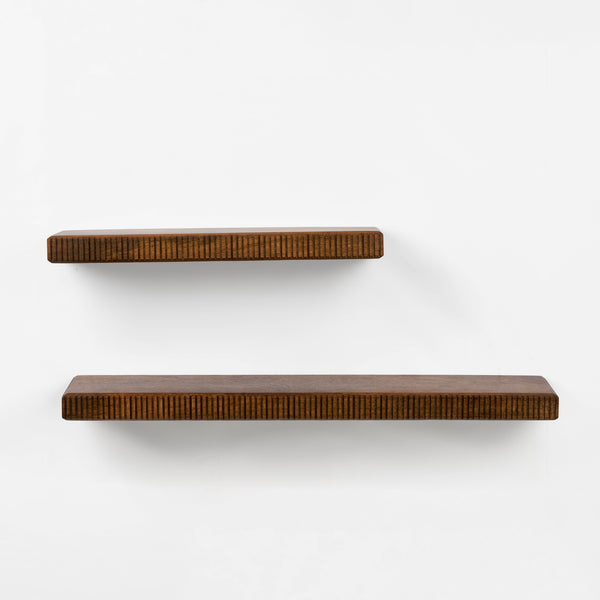 Nook Wooden Wall Shelves, Set Of 2 - Walnut