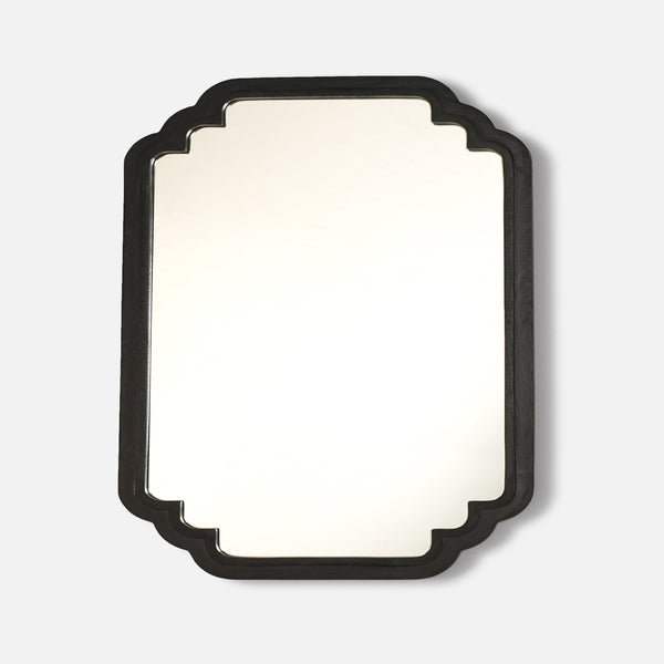 Celia Rectangular Wall Mirror With Wooden Frame - Black