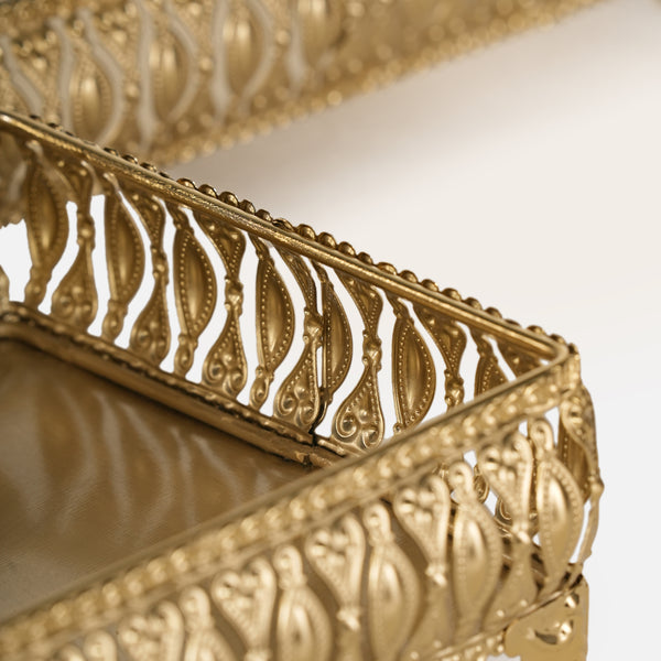 Saba Metal Nesting Trays, Set of 3, Gold