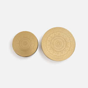 Riva Metal Storage Box, Set of 2 - Black & Gold