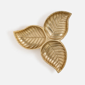 Kate 3 Leaves Metal Decorative Serverware - Gold