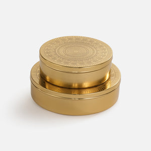 Riva Metal Storage Box, Set of 2 - Gold