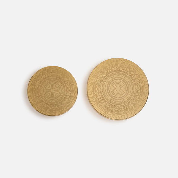 Riva Metal Storage Box, Set of 2 - Gold