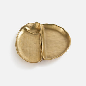 Half Moon Metal Decorative Server, Set of 2 - Gold