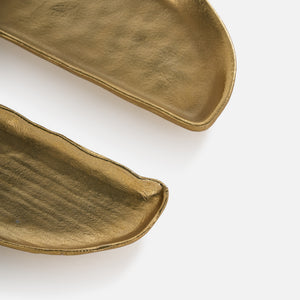 Half Moon Metal Decorative Server, Set of 2 - Gold