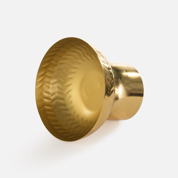 Rue Metal Hammered Serving Bowl - Gold