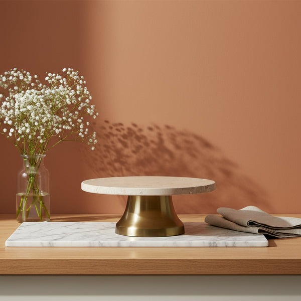 Eira Marble Cake Stand - Gold
