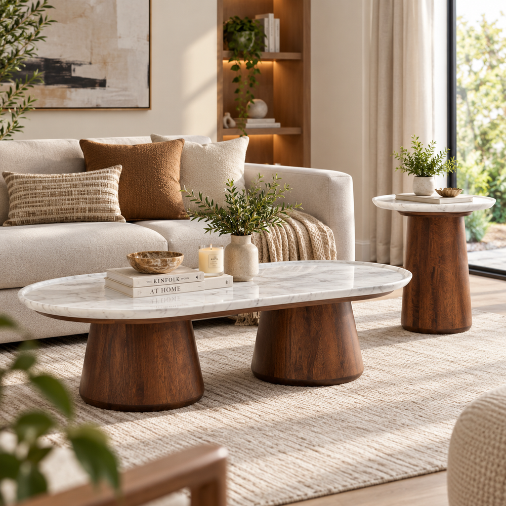 Elara Table Set - Coffee Table & Side Table