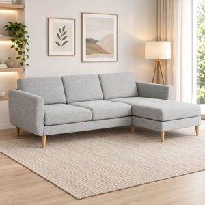 Embolden 3- Seater Chaise Longue Fabric Sofa L161cm x W246cm x H67cm