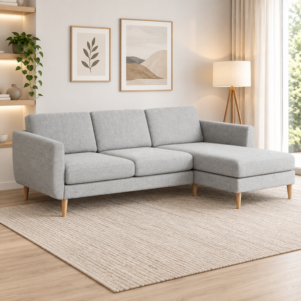 Embolden 3- Seater Chaise Longue Fabric Sofa L161cm x W246cm x H67cm