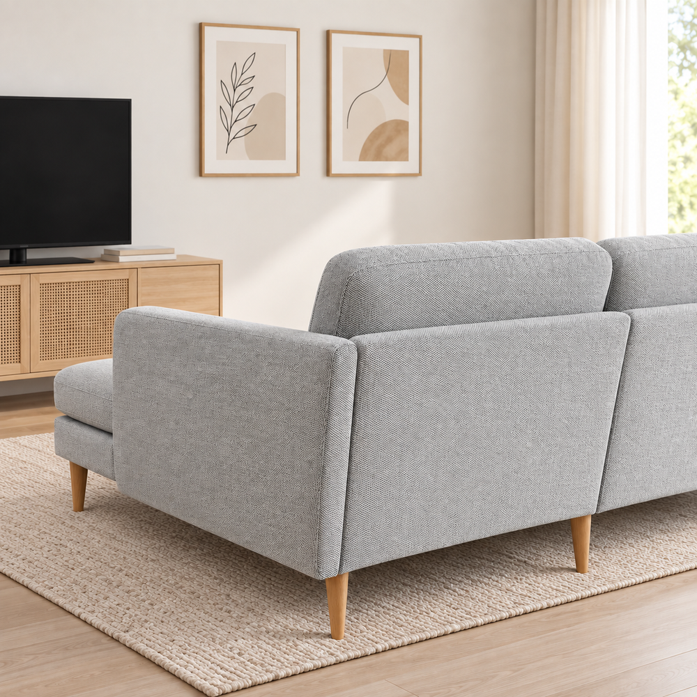Embolden 3- Seater Chaise Longue Fabric Sofa L161cm x W246cm x H67cm