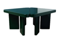 Noelle Coffee Table in Enamel - Forest Green