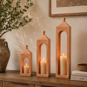 Era Wooden Lanterns, Set Of 3 - Natural