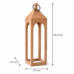 Era Wooden Lantern, Large - Natural