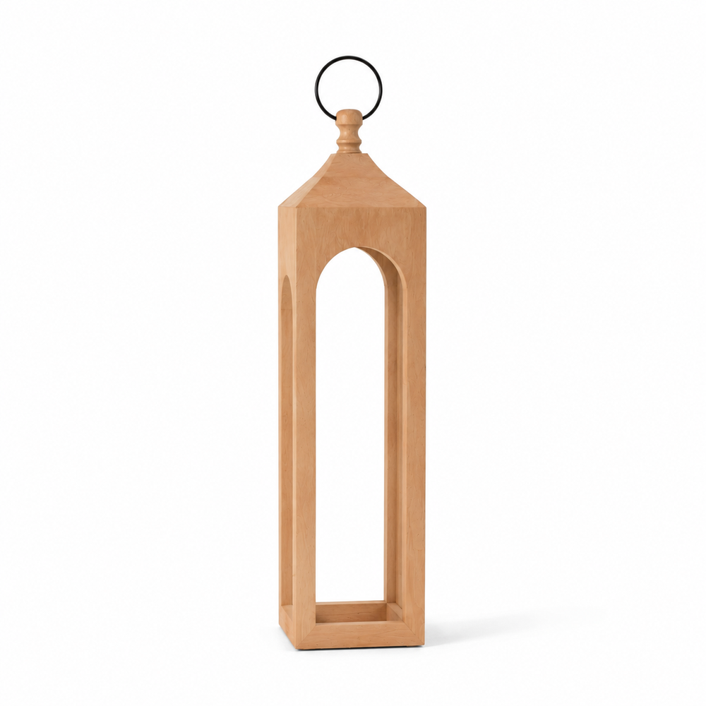 Era Wooden Lantern, Large - Natural