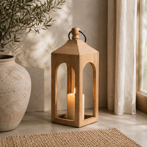 Era Wooden Lantern, Small - Natural