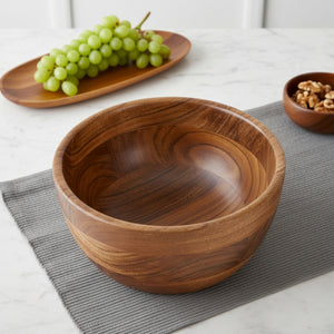 Scoop Wooden Serving Bowl, Large - Natural