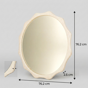 Celestia Wall Mirror - White Wash