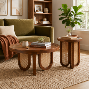 Gemma Table Set - Walnut