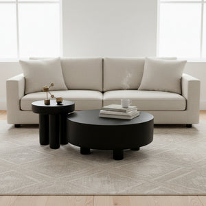 Hugo Coffee & Side Table Set - Black