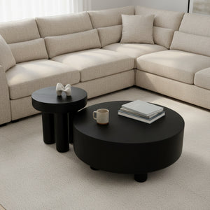Hugo Coffee & Side Table Set - Black