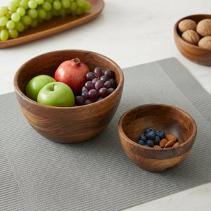 Scoop Wooden Serving Bowl, Set Of 2 - Natural