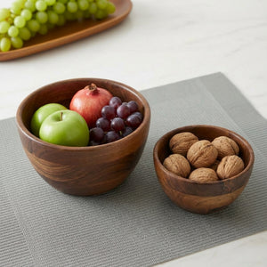 Scoop Wooden Serving Bowl, Set Of 2 - Natural