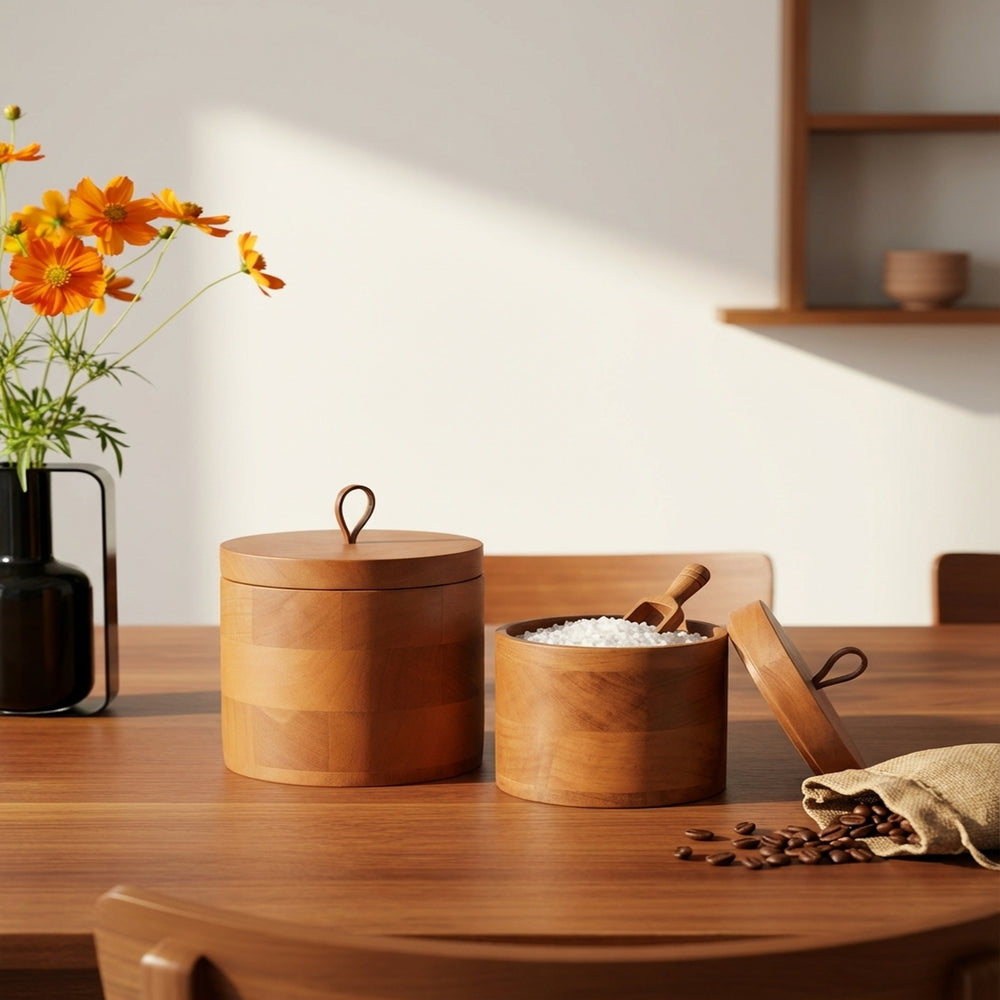 Bento Storage Jar, Set Of 2 - Natural