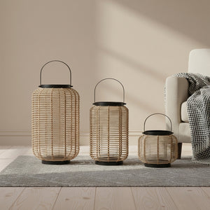 Lumino Decorative Lantern, Set of 3 - Natural