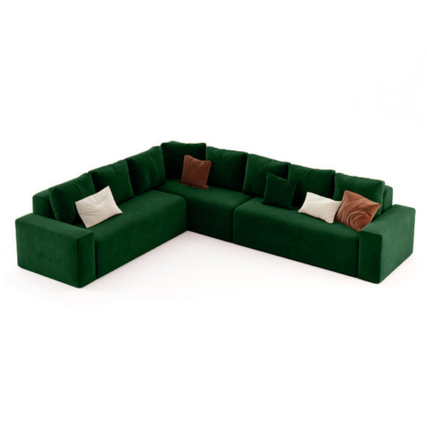 Harmony Haven 4 Seater Sofa in Luxurious Brown Velvet â€“ L350cm x W180cm x H75cm Stylish, Comfortable, and Durable Sofa for Elegant Living Spaces - Cotton Home