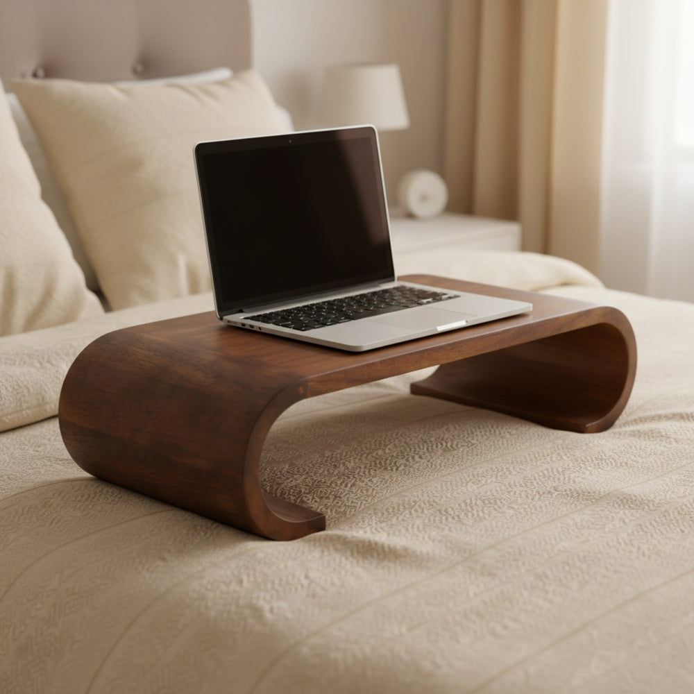 Lucy Wooden Laptop Stand - Brown