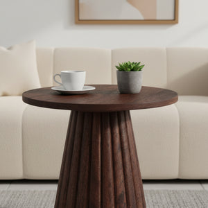 Agnus Side Table - Light Walnut