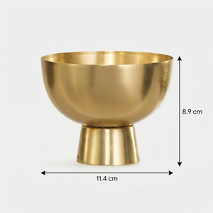 Rue Metal Pedestal Serving Bowl - Gold