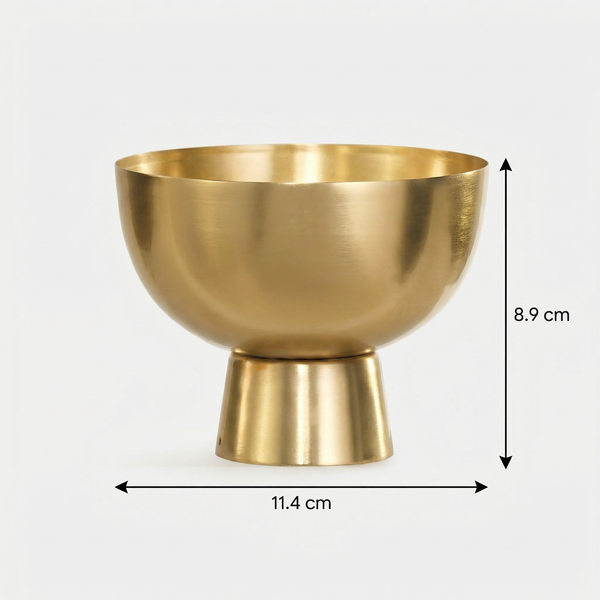 Rue Metal Pedestal Serving Bowl - Gold
