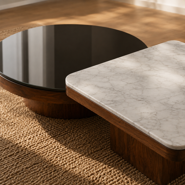 Mayo & Rio Table Set - Glass, Marble
