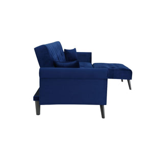 Kerry Wide Velvet Reversible Sleeper Sofa & Chaise - Cotton Home