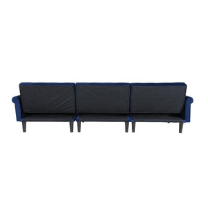 Kerry Wide Velvet Reversible Sleeper Sofa & Chaise - Cotton Home
