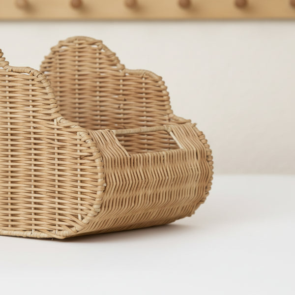 Haze Metal & Rattan Storage Basket - Natural