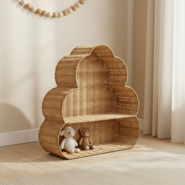 Haze 2-Tier Rattan Storage Rack - Natural