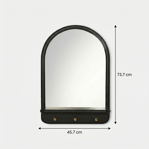 Arc Rectangular Wall Mirror - Black