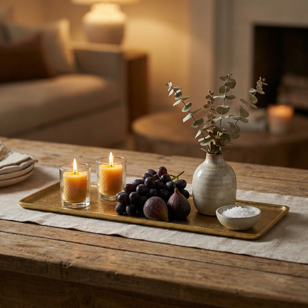 Ira Elegant Display Platters, Set of 2 - Gold