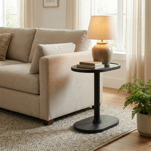 Iris Wooden End Table - Black
