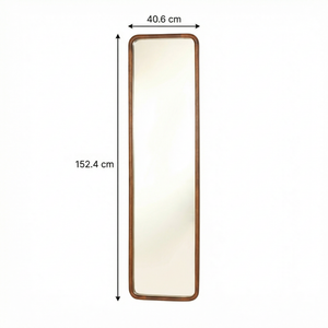 Silo Floor Mirror - Walnut