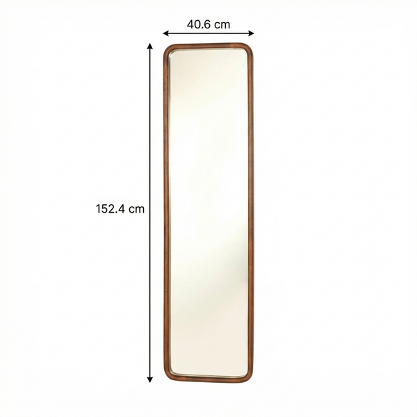 Silo Floor Mirror - Walnut
