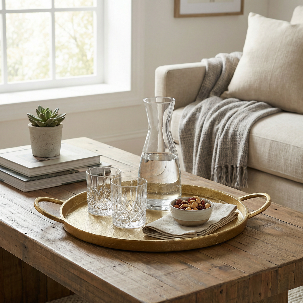 Piatto Metal Tray - Gold